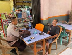 Ps Kanit Binmas Polsek Meranti Melaksanakan Silaturahmi Sambangi Warga Desanya Sampaikan Himbauan Kamtibmas