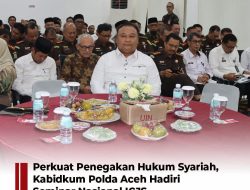 Perkuat Penegakan Hukum Syariah, Kabidkum Polda Aceh Hadiri Seminar Nasional ICJS