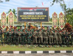 Pererat Sinergi, Komandan Batalyon 13 Rejimen Askar Melayu Diraja (RAMD) Laksanakan Kunjungan Kerja Ke Kotis NANGA Badau Yonkav 3/AC