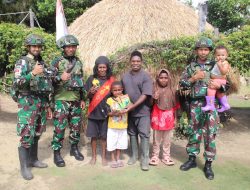 Secara Rutin dan Efektif Satgas Yonif 521/DY Komsos Kepada Tokoh Masyarakat di Distrik Walesi