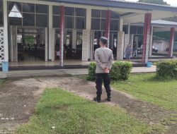 Personel Polsek Menjalin, Laksanakan Patroli di Tempat Ibadah Gereja, pada Pagi Hari