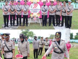 Upacara Ziarah dalam Rangka Hari Bhayangkara ke-79 di TMP Desa Ubung
