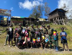 Langkah Kecil Menuju Masa Depan: Satgas TNI Tebar Asa di Tanah Wombru