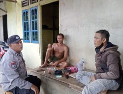 Kanit Binmas Polsek Meranti Sambangi warga Jalin silaturahmi sampaikan pesan Kamtibmas