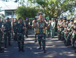 Pangdam XVIII/Kasuari Kunjungi Yonif 762/Vys, Tegaskan Komitmen Pembinaan Prajurit dan Keluarga Besar TNI
