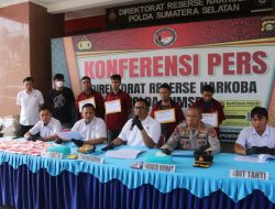 Ditresnarkoba Polda Sumsel Ringkus 4 Kurir Sabu dan Ekstasi di Ogan Ilir