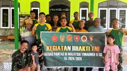 Satgas Pamtas Yonarmed 11 Kostrad Hadirkan Kebersamaan dan Kepedulian di Perbatasan