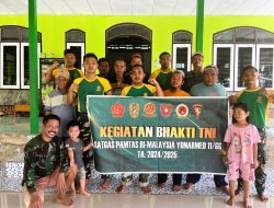 Satgas Pamtas Yonarmed 11 Kostrad Hadirkan Kebersamaan dan Kepedulian di Perbatasan
