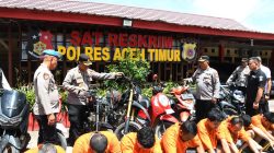 Polres Aceh Timur Berhasil Aamankan 17 Pelaku Curanmor Pada Operasi Sikat SEULAWAH 2025