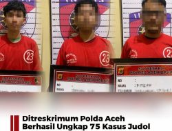 Ditreskrimum Polda Aceh Berhasil Ungkap 75 Kasus Judol Periode 1 Mei—10 Juni 2025