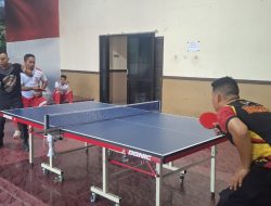 Brimob Kompi 3 Yon B Polda Maluku Juarai Lomba Tenis Meja HUT Bhayangkara ke-79 di Polres Buru
