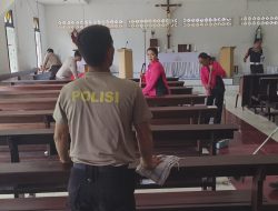 Polsek Mandor Gelar Bakti Religi di Dua Gereja, Sambut Hari Bhayangkara ke-79 dengan Semangat Kebersamaan