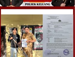 Polsek Keluang Terima Serahan Senpira Laras Panjang
