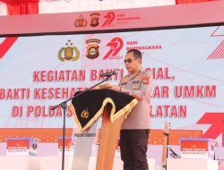 Kapolda Sumsel ikuti secara virtual bakti kesehatan Bhayangkara ke-79 & HKGB Ke- 73 yang dipimpin Kapolri