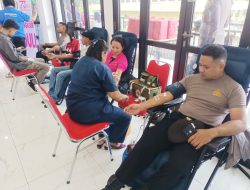 Jelang HUT ke-79 Bhayangkara Polda Maluku Gelar Aksi Sosial Donor Darah