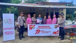 Peduli dan Berbagi, Polsek Air Besar Salurkan Bansos Sambut HUT Bhayangkara ke-79