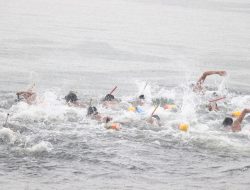 Danpasmar 1 Terjun Langsung Ikuti Renang Laut Bersama Prajuritnya