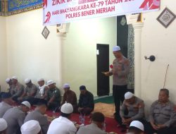 Zikir dan Doa Bersama Polres Bener Meriah: Wujud Syukur dan Harapan di Hari Bhayangkara ke-79