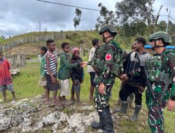 Kampung Wanbakon semakin terasa Aman dengan kehadiran TNI