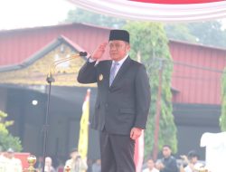 Gubernur Sumsel H. Herman Deru. irup. HUT Bhayangkara ke 79, Polda Sumsel