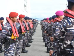 Lantamal XIV Gelar Apel Pasukan Untuk Kesiapan Latihan Pengamanan VVIP