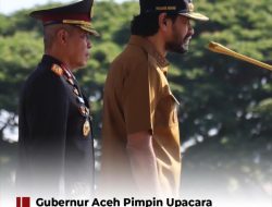 Gubernur Aceh, Muzakir Manaf, menjadi Inspektur Upacara (Irup) Hari Bhayangkara ke-79