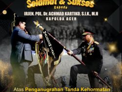Polda Aceh Raih Tanda Kehormatan Nugraha Sakanti dari Presiden pada Hari Bhayangkara ke-79