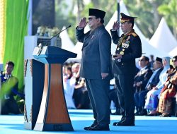 Presiden Prabowo Pimpin Upacara Peringatan ke-79 Hari Bhayangkara di Monas, Apresiasi Pengabdian Polri