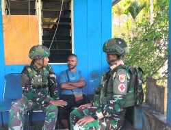 Penuh Damai Satgas Yonif 521/DY Binter Terbatas dengan Tokoh Masyarakat di Distrik Kobakma