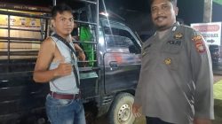 Cegah Kejahatan, Polsek Sengah Temila Gencarkan Patroli Malam