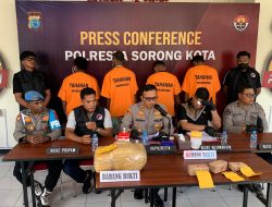 Polresta Sorong Kota Ungkap Jaringan Ganja Senilai Rp200 Juta, 4 Tersangka Diamankan