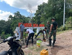 Karya Bakti TNI: Pembuatan Taman di Desa Inbate oleh Pos Inbate