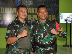 Dansatgas Letkol Arh Andy Qomarudin Terima Kunjungan Pangkogabwilhan I di Pos Kotis Gabma Entikong