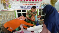 Kolaborasi Babinsa Begelenan, Bidan Dan Kader Posyandu Bergerak Untuk Generasi Sehat Di Wilayah Srengat