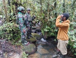 Pos Tarup Tinjau Lokasi Sumber Air di Distrik Tarup untuk Program TNI Manunggal Air