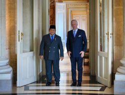 Presiden Republik Indonesia, Prabowo Subianto, bertemu dengan Raja Belgia, Raja Philippe, di Istana Laeken
