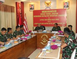 Danyonif 2 Marinir Laksanakan Memorandum Jelang Sertijab