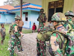 Selaras Berbagi Satgas Yonif 521/DY Gelar Binter Terbatas di Pos Kurima