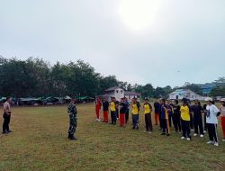 Koramil dan Polsek Menjalin, Latih Pasukan Pengibar Bendera HUT RI ke 80