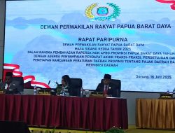 DPR Papua Barat Daya Tetapkan Raperda Pajak dan Retribusi Daerah 2025