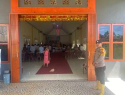 Polsek Meranti Amankan Ibadah Hari Minggu Di Gereja