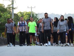 Semangat Kebersamaan: Warga Antusias Olahraga Bersama Kapolres Landak