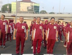 Jaga Kesehatan Tubuh & Soliditas, Polda Sumsel Laksanakan Olahraga Bersama