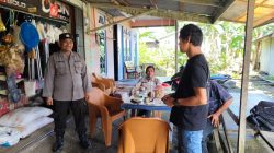 Polisi Di Saat Patroli siang Meminta Warganya Untuk Tetap Waspada Dengan Tindakan Kejahatan