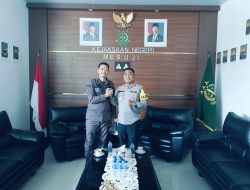 Jalin Keakraban, Kapolres Mesuji Sambangi Kejari Mesuji di Hari Jadi Adhyaksa ke-65