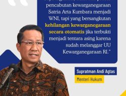 Menteri Hukum Supratman Menegaskan Terkait Polemik Satria Arta Kumbara
