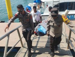 Polisi Bantu Evakuasi Peserta FORNAS VIII NTB Meninggal Dunia di Lombok Utara