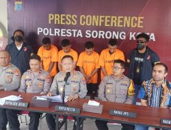 Polresta Sorong Kota Ungkap Kasus Begal dan Curanmor, Tangkap 6 Pelaku
