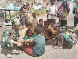 Prajurit Peduli, Rakyat Sehat: Satgas TNI Gelar Pelayanan Kesehatan Gratis di Kampung Gigobak Distrik Sinak