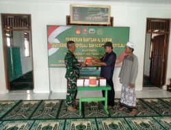 Satgas TMMD Kodim 0724/Boyolali Serahkan Bantuan Al-Qur’an untuk Masjid Al Amin